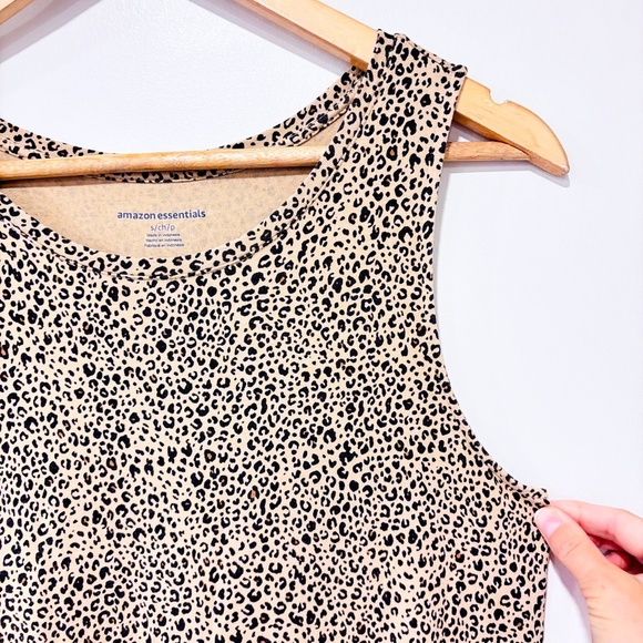 AMAZON ESSENTIALS Cheetah beige dress - Picture 3 of 5